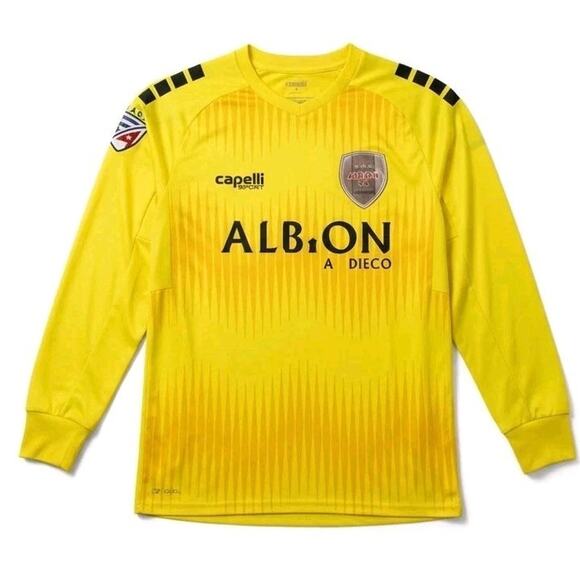 Capelli Goalkeeper Sport Shirt S Yellow Padded Arms Long Sleeve Albion San Diego - Picture 1 of 14